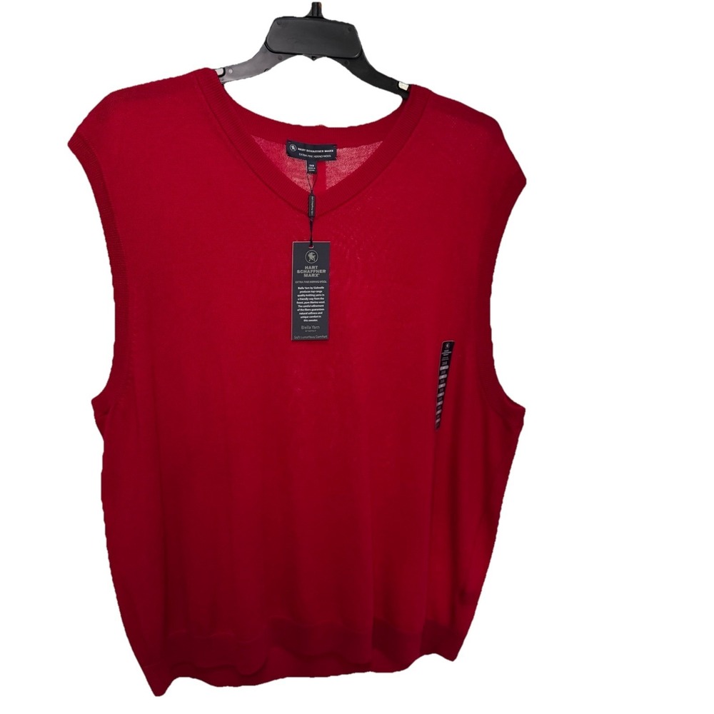 Hart‎ Schaffner Marx Extra Fine Merino Wool  Sweater Vest 3XB